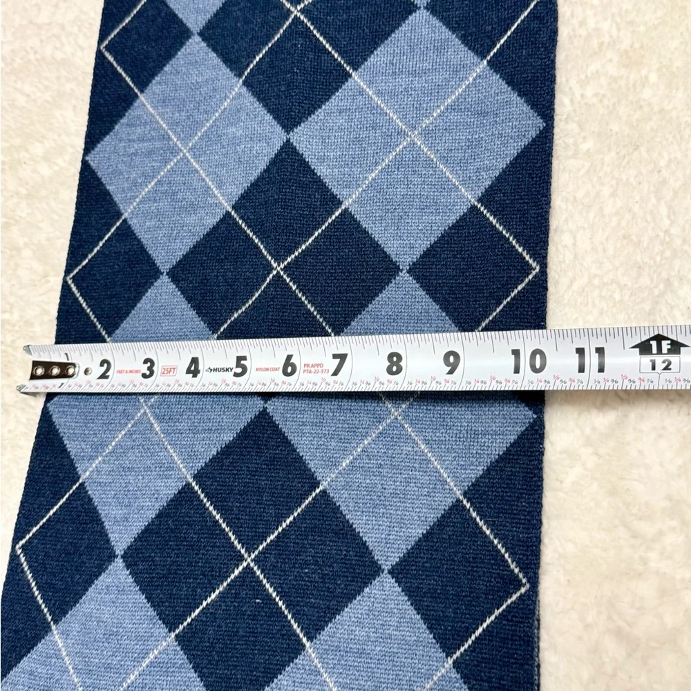 1901 Argyle Wool Scarf Blue Preppy Old Money Ivy League Academia O/S Heritage
